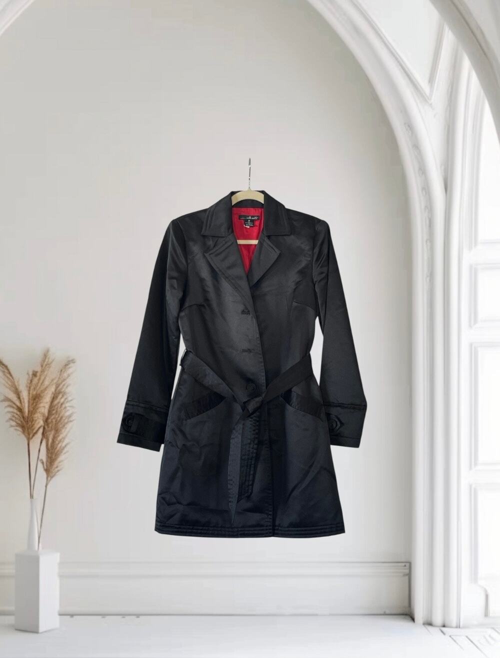 Women’s Willi Smith Lined Belted Jacket Coat Size Medium